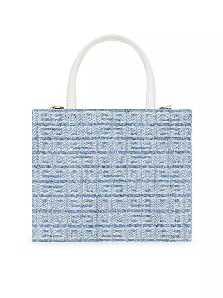 Mini G Tote Shopping Bag In 4G Washed Denim