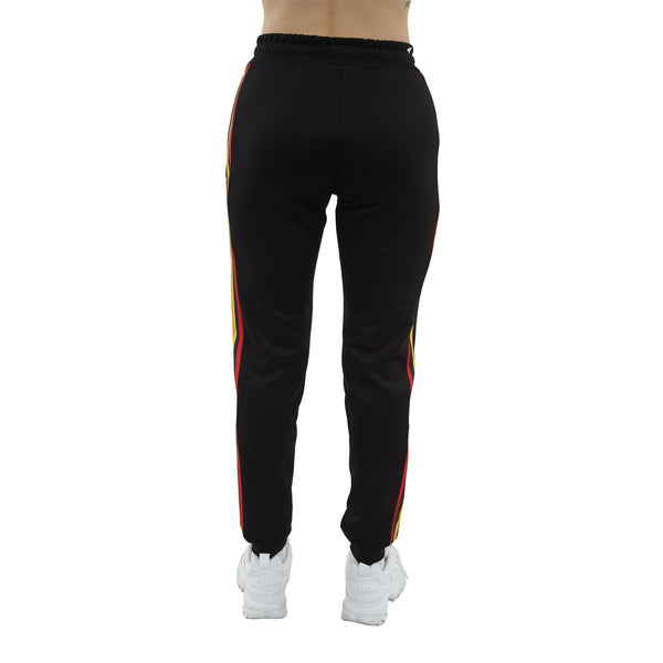 Red Fox Color Stripe Jogger Pant Womens Style : St864p-BK