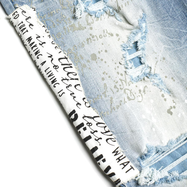 Smoke Rise Collage Patch Jeans Mens Style : Sjp21263web