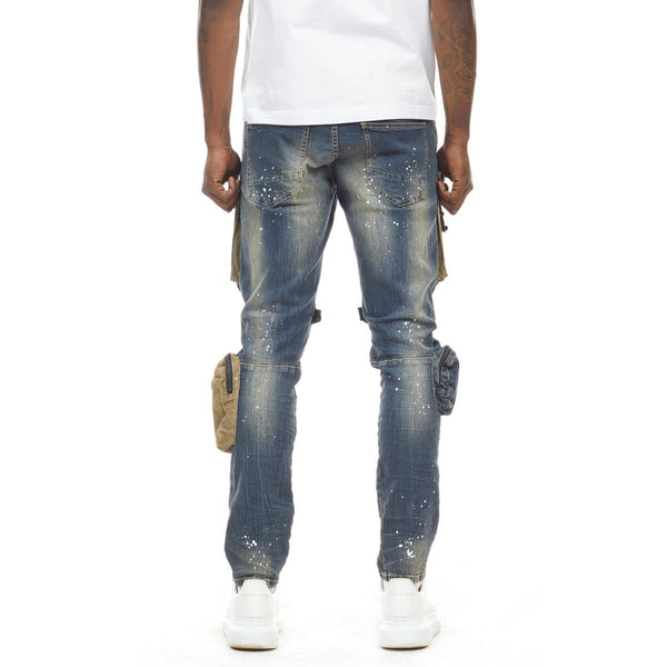 Smoke Rise Utility Fashion Jeans Mens Style : Jp21502