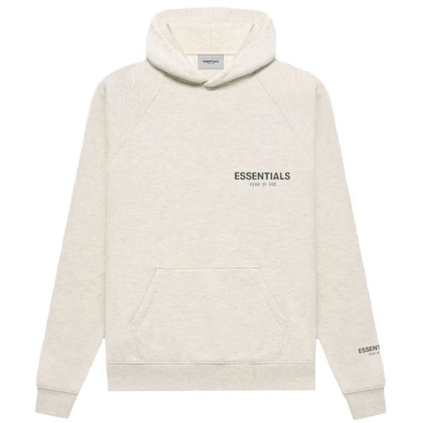 Essentials Fear Of God Men's Light Oatmeal Hoodie: Fgmhd9002