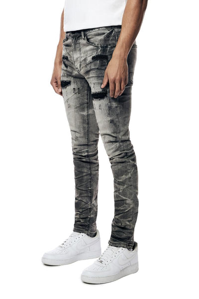 Smoke Rise Gun Shot Effect Washed Jean Mens Style : Jp22508