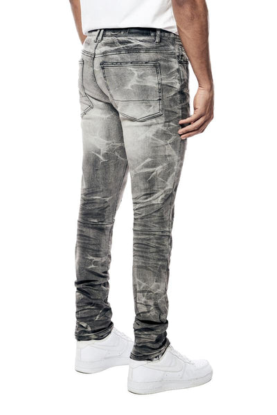 Smoke Rise Gun Shot Effect Washed Jean Mens Style : Jp22508