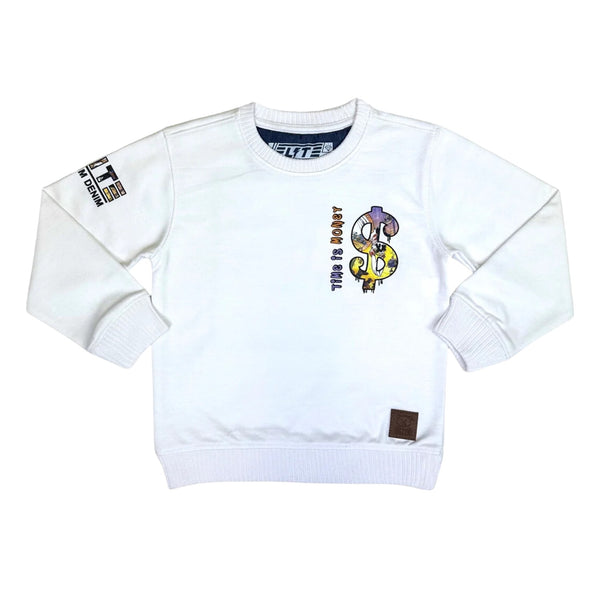Elite Denim Time Is Money Sweatshirt Big Kids Style : 4221-jr