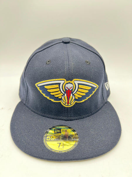 New Era 59fifty New Orleans Pelicans Basic Logo Navy Fitted Hat Unisex Style : Hhh-71507292