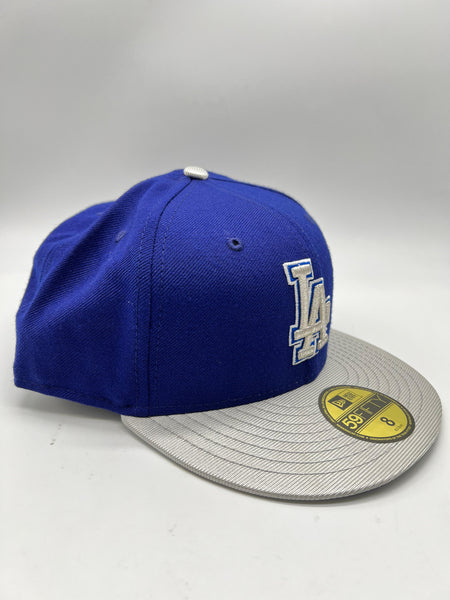 New Era 59fifty Los Angeles Dodgers Dark Royal Blue Metallic Silver Fitted Hat Unisex Style : Hhh-46950990