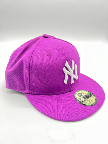 New Era 59fifty New York Yankees Basic Logo Grape Fitted Hat Unisex Style : Hhh-91012941