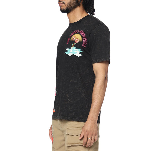 Smoke Rise Mineral Wash Doodle Graphic Ss Tee Mens Style : Kt24274