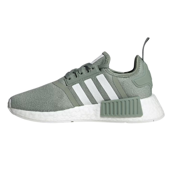 Adidas Nmd_r1 Juniors Silver Green Shoes Big Kids Style : Hq1655