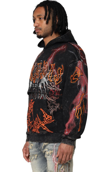 Smoke Rise Paradise Fleece 2fer Hoodie Mens Style : Fo25567