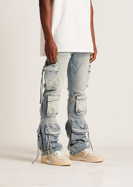 Embellish Hawk Cargo Flare Jeans Mens Style : Embfa125