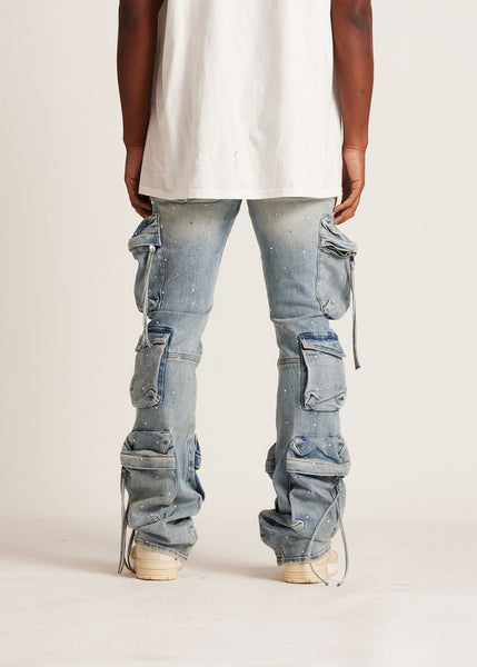 Embellish Hawk Cargo Flare Jeans Mens Style : Embfa125