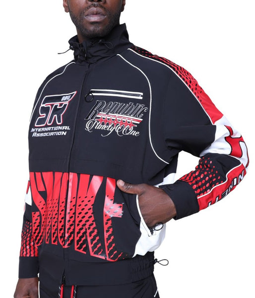 Smoke Rise Republic Windbreaker Jacket Mens Style : Ww25689