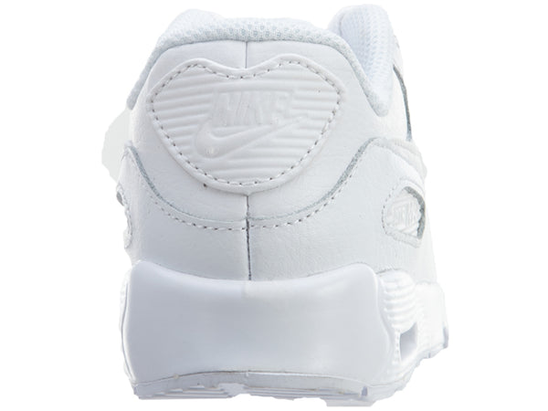 Nike Air Max 90 White Leather Casual Shoes Boys / Girls Style :833416