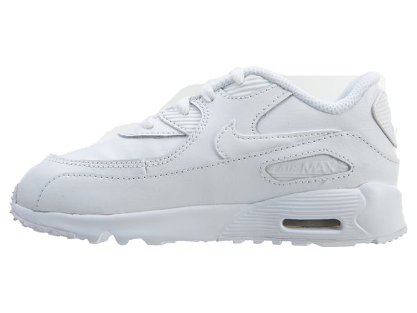 Nike Air Max 90 White Leather Casual Shoes Boys / Girls Style :833416