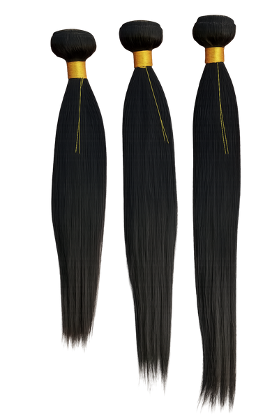 GoldTag 10A Straight 100% Virgin Human Hair (3-Bundle Set) Natural