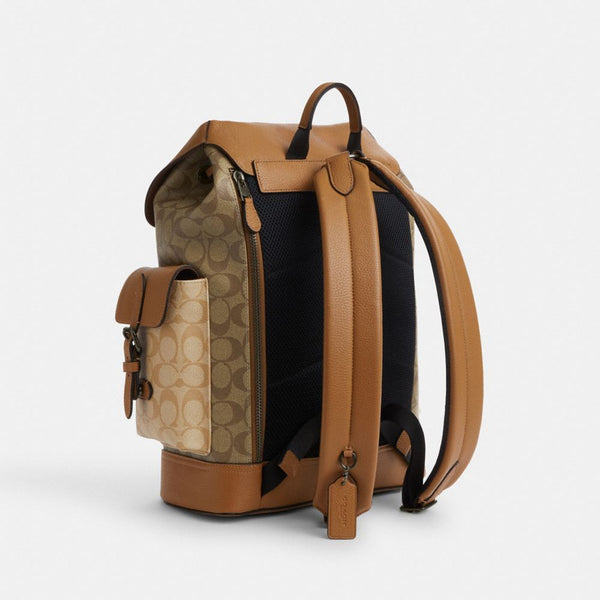 Hudson Backpack In Colorblock Signature Canvas
