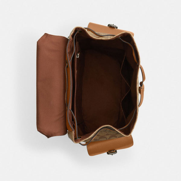 Hudson Backpack In Colorblock Signature Canvas