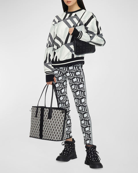 Reversible Liz Shopper Visetos Tote Black