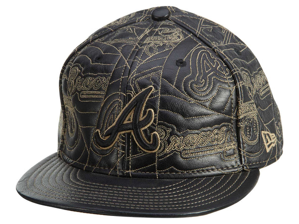 New Era Atlanta Braves 2 Tone Leather Unisex Style : Hat800