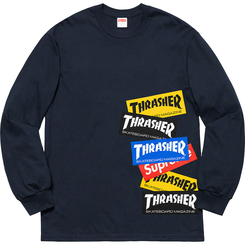 Supreme Thrasher Multi Logo L/s Tee Mens Style : Fw21t10