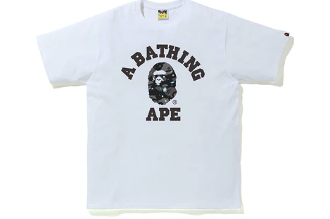 Bape Color Camo College Tee Mens Style : 912798