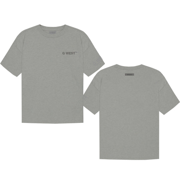 G WEST MEN`S LIFESTYLE PREMIUM T-SHIRT - GRAY VIOLET