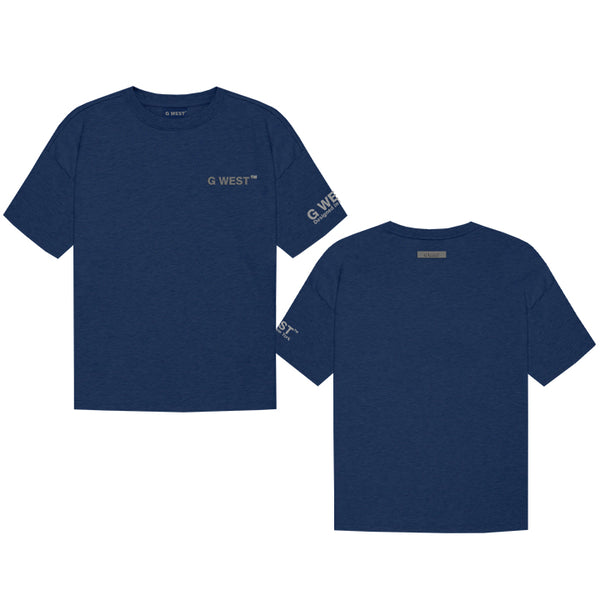 G WEST MEN`S LIFESTYLE PREMIUM T-SHIRT - TRUE NAVY