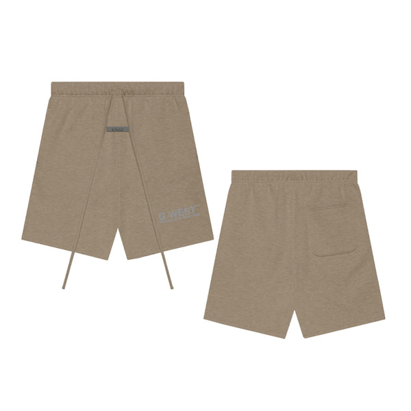 G WEST MEN`S LIFESTYLE PREMIUM SWEAT SHORTS - OXFORD TAN