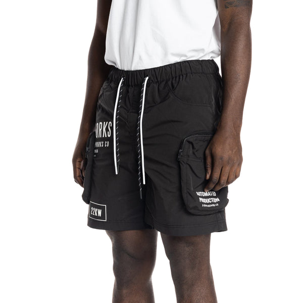 Smoke Rise Printed Utility Fashion Nylon Short Mens Style : Ws22282