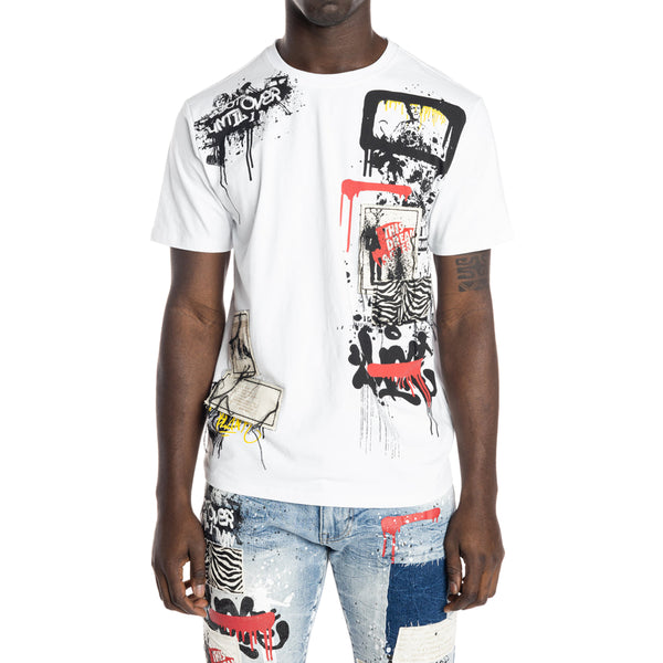 Smoke Rise Twill Applique Fashion Tee Mens Style : Kt22267