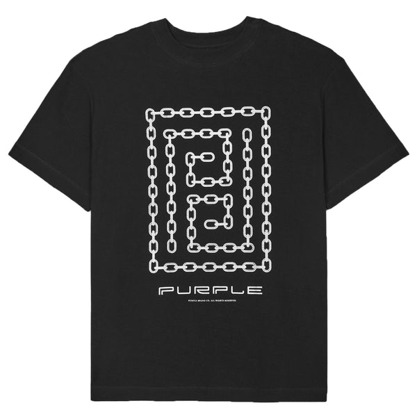 Purple-brand Textured Jersey Ss Tee-meander Chain Mens Style : P104-jbsc322