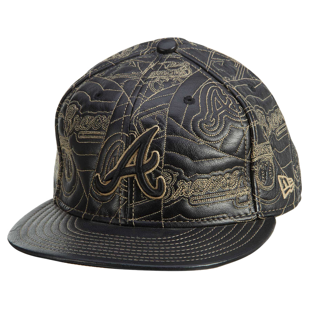 New Era Atlanta Braves 2 Tone Leather Unisex Style : Hat800