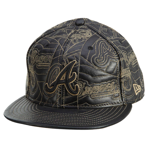 New Era Atlanta Braves 2 Tone Leather Unisex Style : Hat800