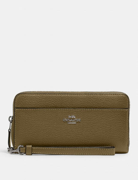 Accordion Zip Wallet With Wristlet Strap style#6643 Im/Taupe – SoleNVE