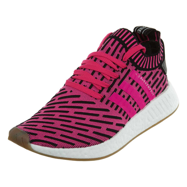 Adidas NMD R2 PK Sneakers Fuchsia Black White Mens Style :BY9697