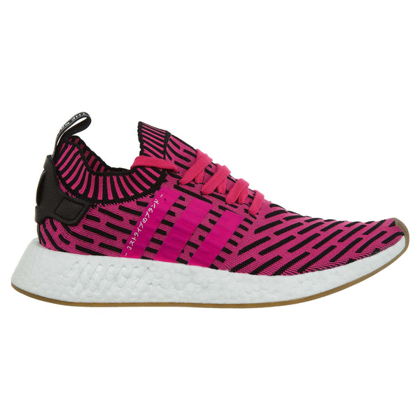 Adidas NMD R2 PK Sneakers Fuchsia Black White Mens Style :BY9697