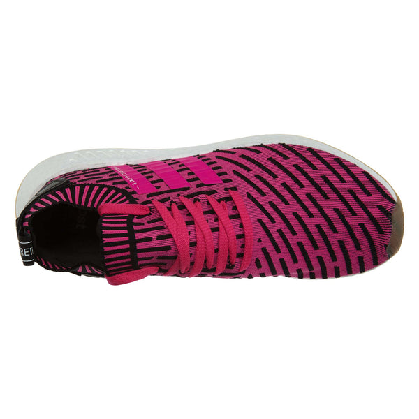 Adidas NMD R2 PK Sneakers Fuchsia Black White Mens Style :BY9697
