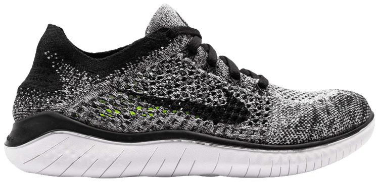 NIKE / FREE RN / WMNS FREE RN FLYKNIT 2018 'WHITE BLACK' Style # 942839 101