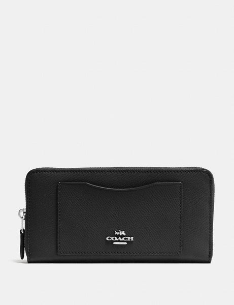 COACH Crossgrain Leather Zip Around Card Case