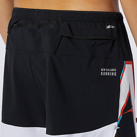 NB Printed Impact Run 5 Inch Short Style # MS01242BWB Size M