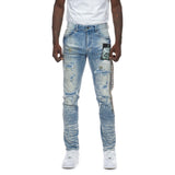Smoke Rise Collage Patch Jeans Mens Style : Sjp21263web
