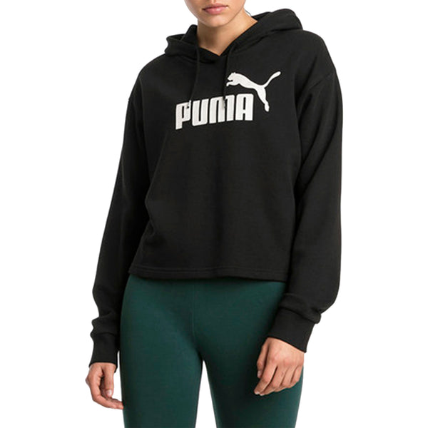 Puma Ess Cropped Logo Hoodie Womens Style : 586869