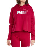 Puma Ess+ Cropped Metallic Hoodie Womens Style : 586891