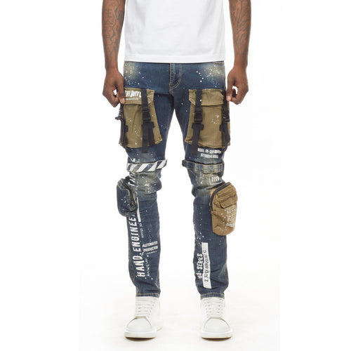 Smoke Rise Utility Fashion Jeans Mens Style : Jp21502