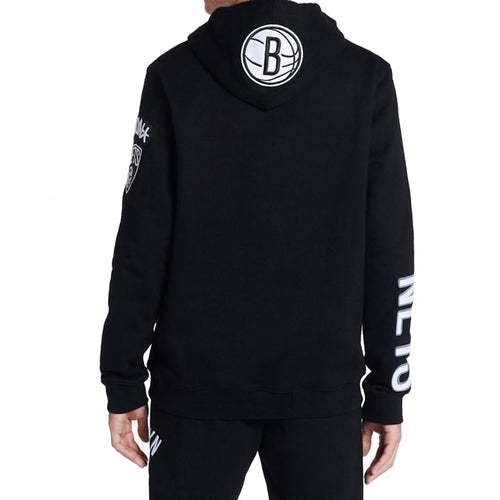 Pro Standard Brooklyn Nets Stacked Logo Hoodie Mens Style : Bbn552601