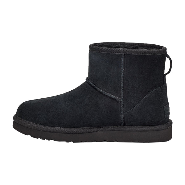 UGG Classic Mini Side Logo Boot Black White (Women's)