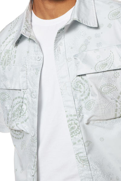 Smoke Rise Printed Nylon S/s Woven Shirt Mens Style : Wh23189