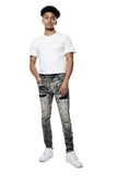 Smoke Rise Gun Shot Effect Washed Jean Mens Style : Jp22508