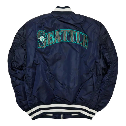 New Era Seattle Mariners Alpha Industries X New Era Reversable Bomber Jacket Mens Style : 13026012